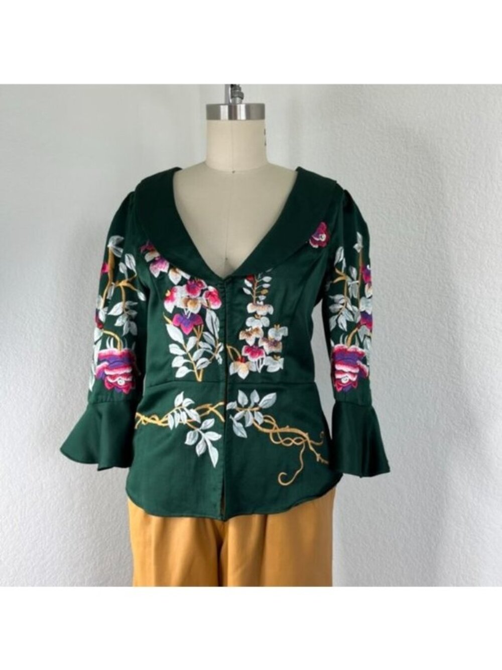 Free People Beautiful Dreams Embroidered Blouse